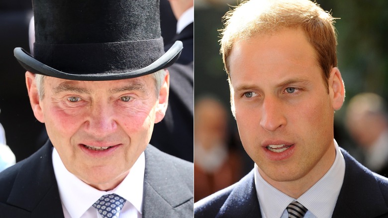 A split image of Michael Middleton and Prince William