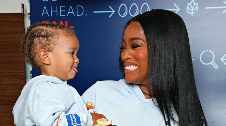 Keke Palmer with her son, Leo