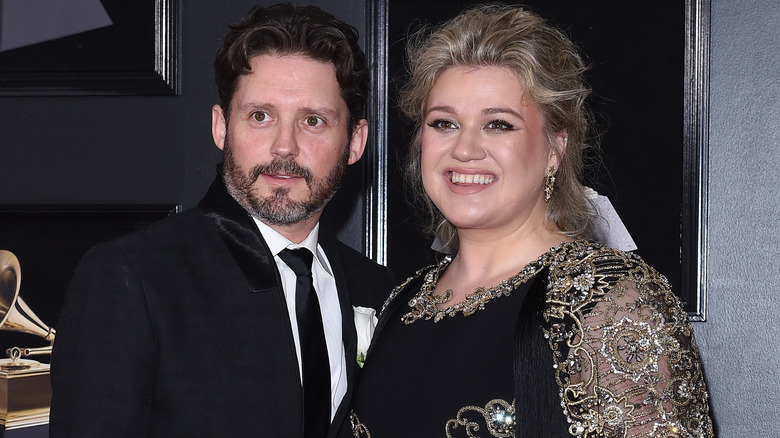 Kelly Clarkson and Brandon Blackstock black tie