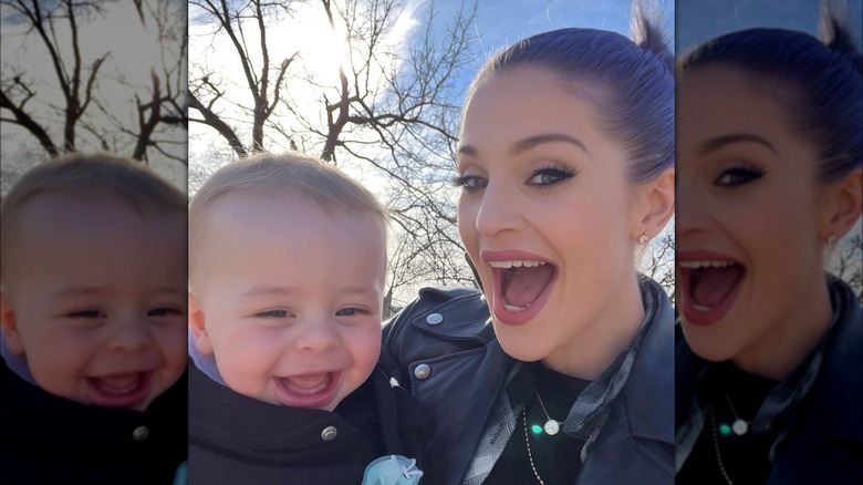 Sidney and Kelly Osbourne smiling