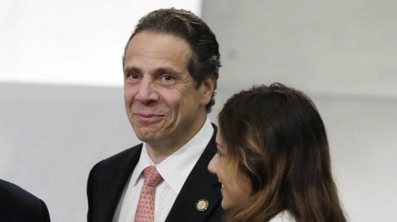 Andrew Cuomo with daughter laughing