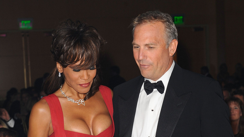 Kevin Costner and Whitney Houston at event