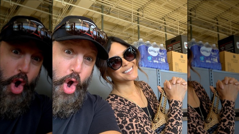 Selfie of Kevin James (goofy) and Steffiana de la Cruz (chic)