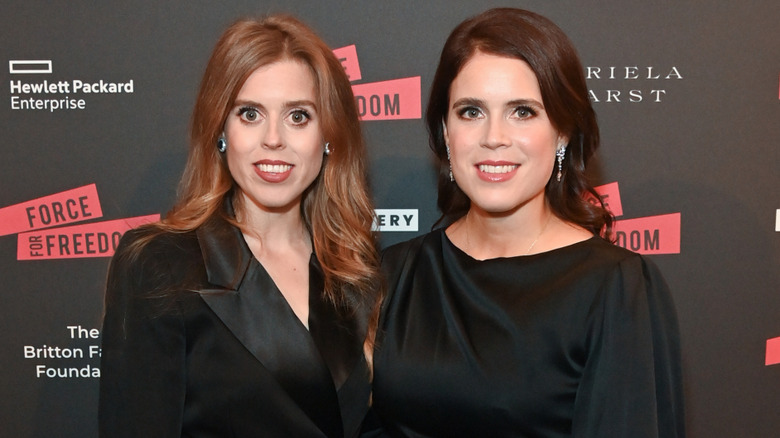 Princesses Beatrice and Eugenie smiling