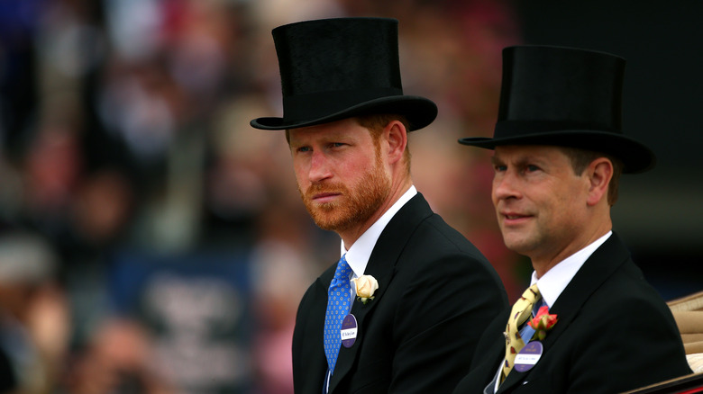 Prince Harry & Prince Edward wearing top hats