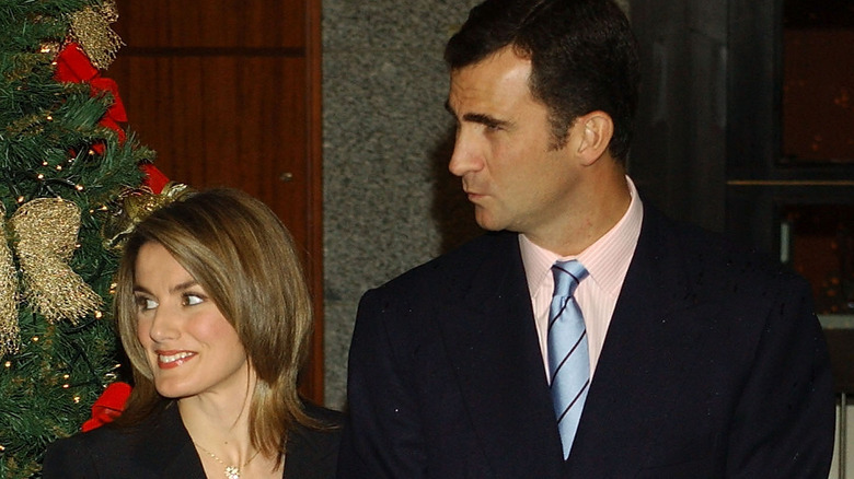 Letizia Ortiz and Prince Felipe at Christmas