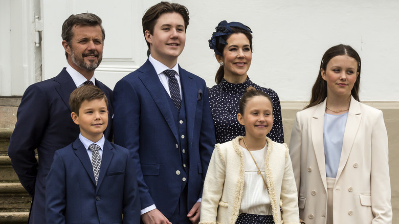 King Frederik X and Queen Mary with their children