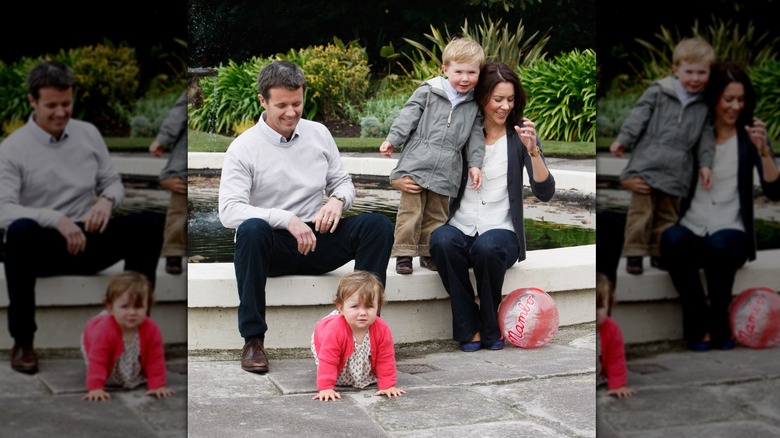 Young King Frederik X, Queen Mary, Prince Christian, and Princess Isabella