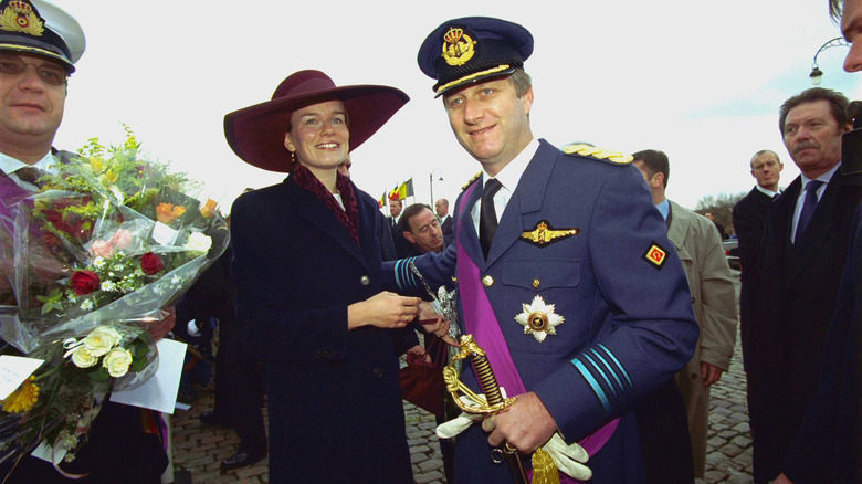 King Philippe and Queen Mathilde smiling