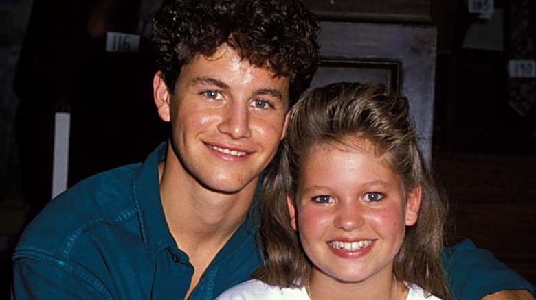 Kirk Cameron and Candace Cameron smiling (1989)