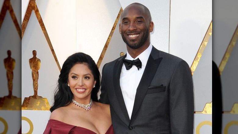 Kobe and Vanessa Bryant grinning