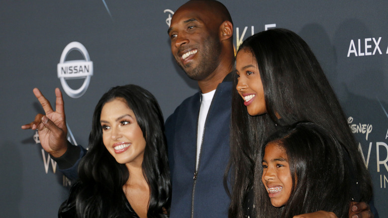 Kobe and Vanessa Bryant with their daughters