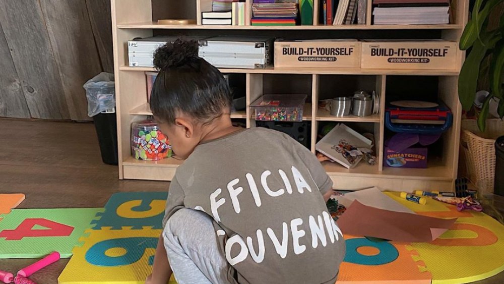 Stormi Webster in Kylie Jenner's Holmby Hills home