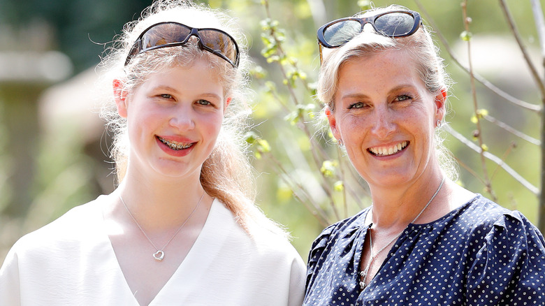 Sophie, Duchess of Edinburgh, & Lady Louise Windsor smiling