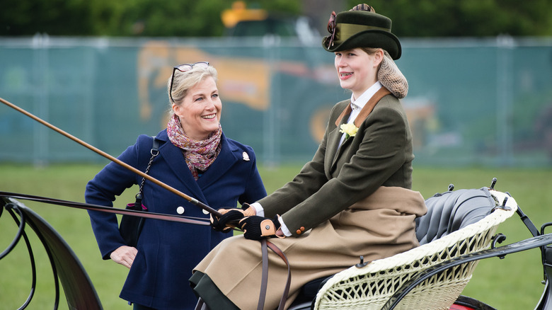 Sophie, Duchess of Edinburgh, watches Lady Louise carriage driving