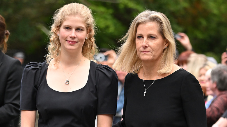 Sophie, Duchess of Edinburgh, and Lady Louise Windsor walk-about