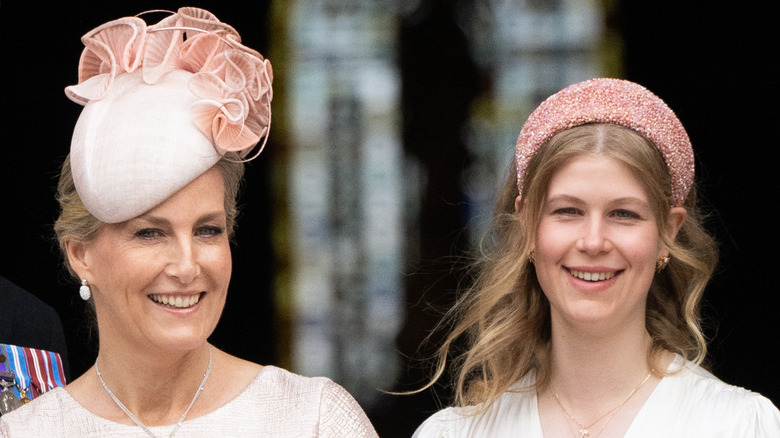 Sophie, Duchess of Edinburgh and Lady Louise Windsor smiling