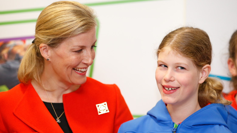 Sophie, Duchess of Edinburgh, and Lady Louise smiling