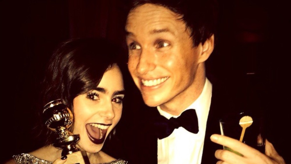 Lily Collins and Eddie Redmayne