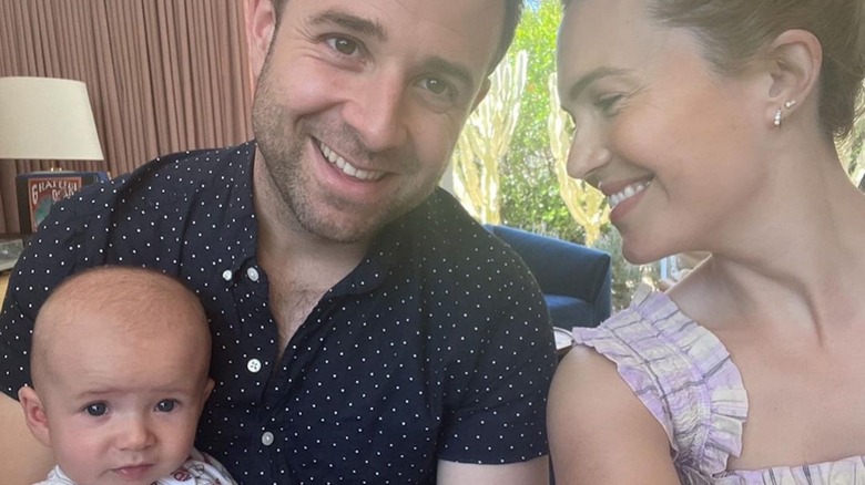 Mandy Moore, Taylor Goldsmith, and son August Harrison Goldsmith