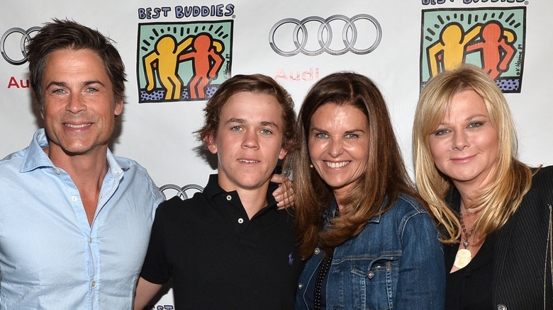 Rob Lowe, John Owen Lowe, Maria Shriver, and Sheryl Lowe