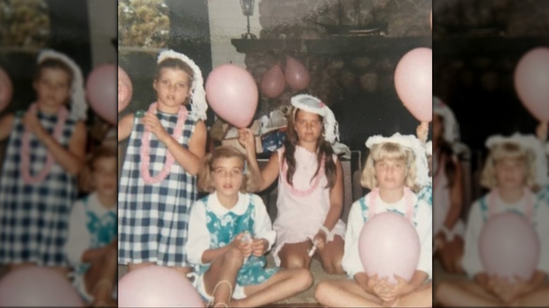 Maria Shriver as a young girl with her cousins 