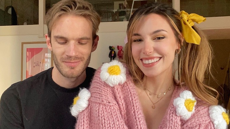 PewDiePie and Marzie Kjellberg smiling