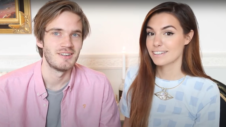 PewDiePie and Marzia Kjellberg smiling