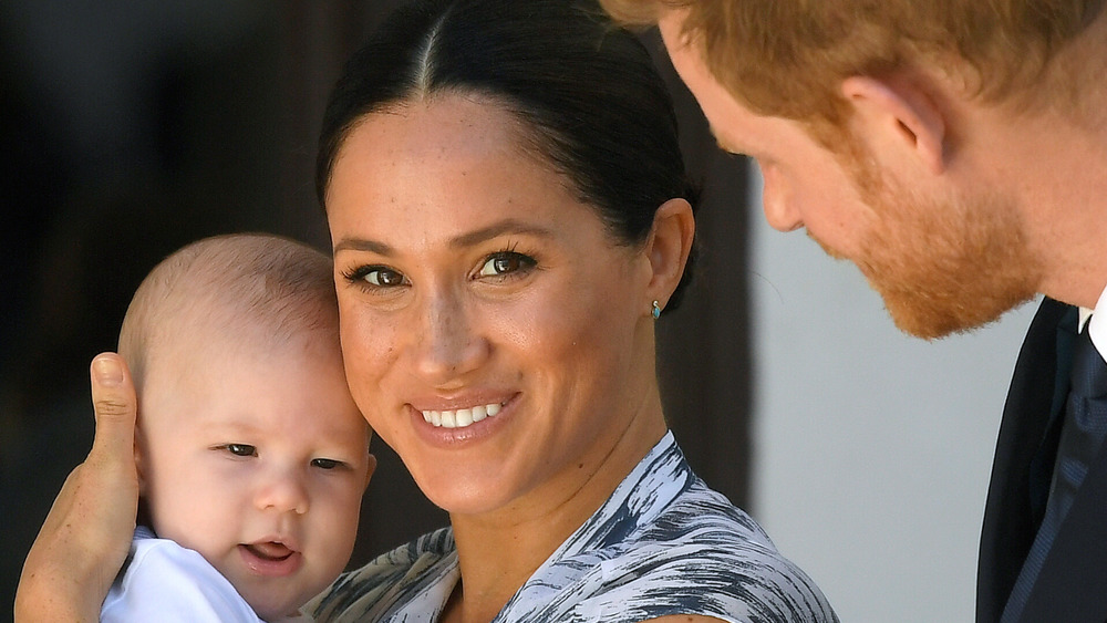 Meghan and Harry with baby Archie