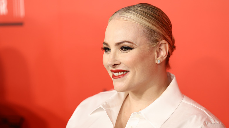 A side profile of Meghan McCain smiling