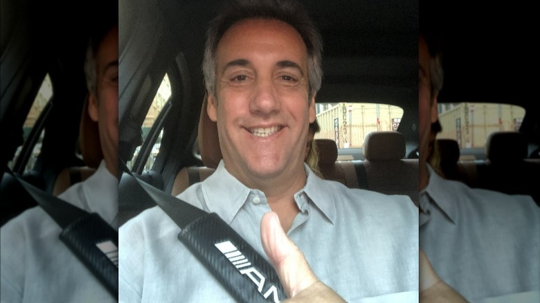 Michael Cohen giving a thumbs up sign