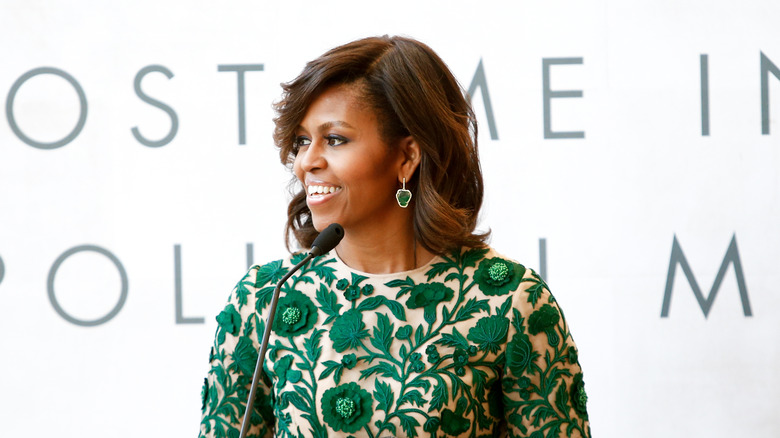 Michelle Obama smiling