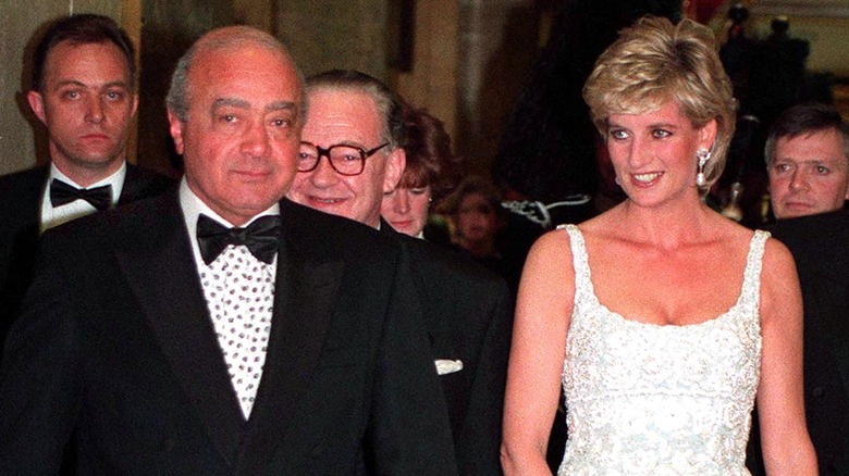 Princess Diana and Mohamed Al-Fayed at event