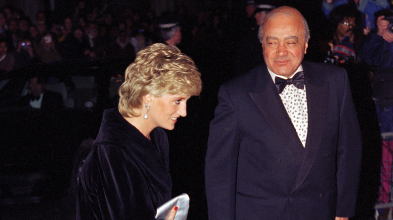Mohamed Al-Fayed looking at Princess Diana