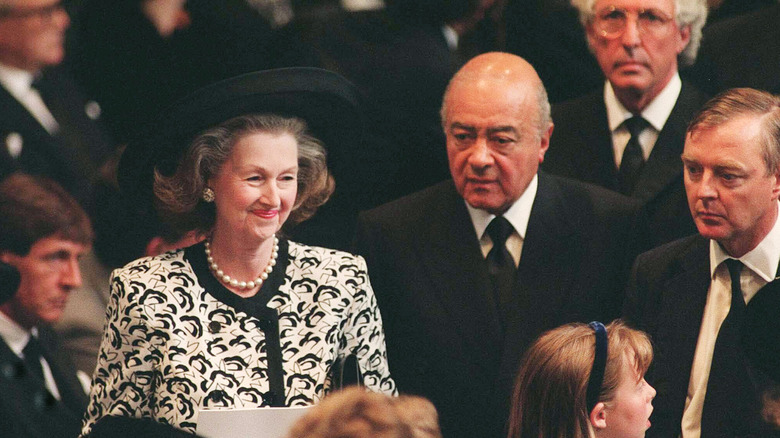 Mohamed Al-Fayed at Princess Diana's funeral