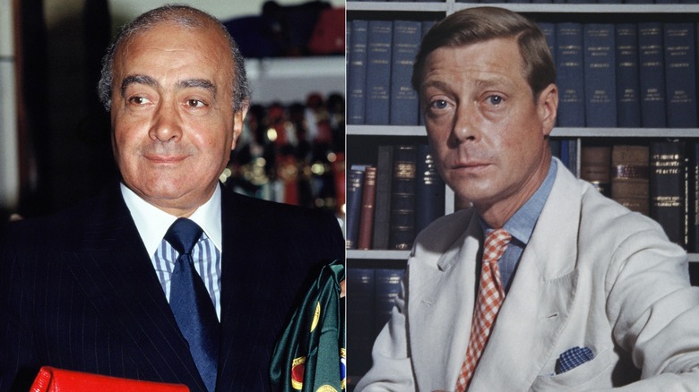 Split image of Mohamed Al-Fayed and King Edward VIII