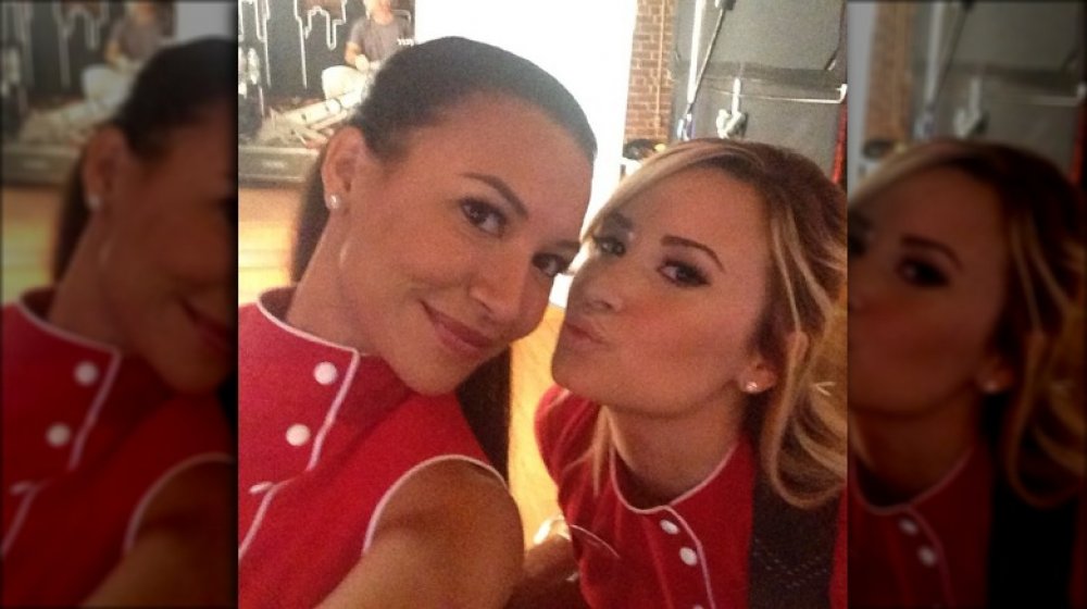 Naya Rivera and Demi Lovato in Glee