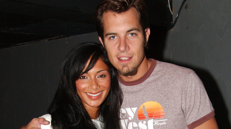 Nicole Scherzinger and Nick Hexum smiling