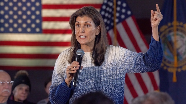 Nikki Haley speaking at an event