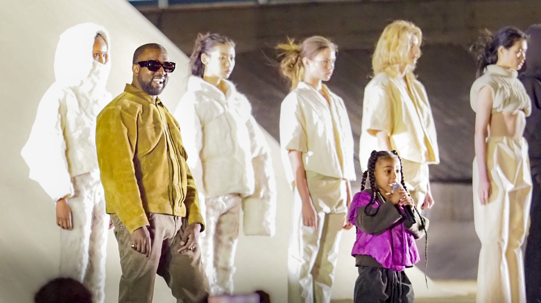 Kanye West and North West on the runway