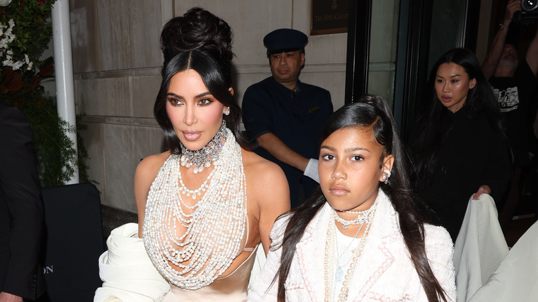 Kim Kardashian and North West in New York