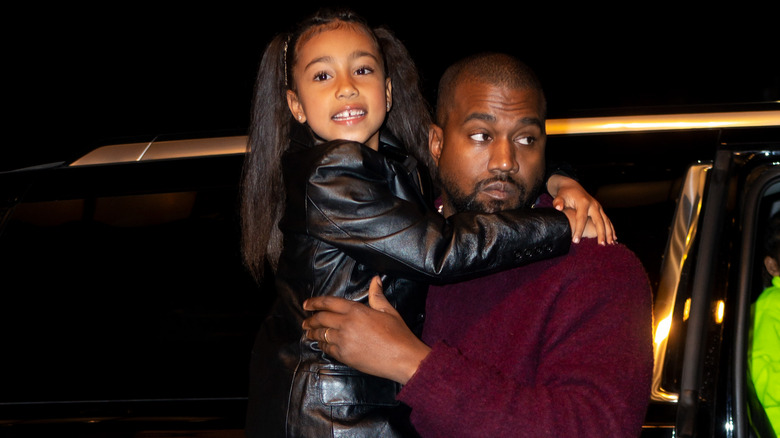 Kanye and North West in 2019