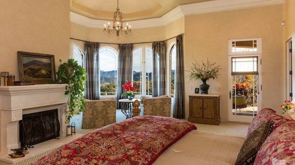 The fireplace area in Britney Spears' mansion