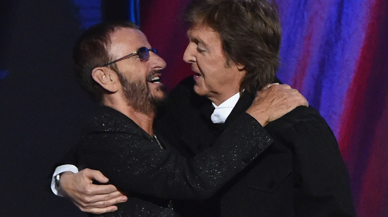 Ringo Starr Paul McCartney rock and roll hall of fame.