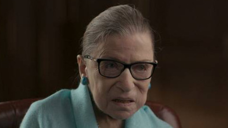 Ruth Bader Ginsburg wearing glasses