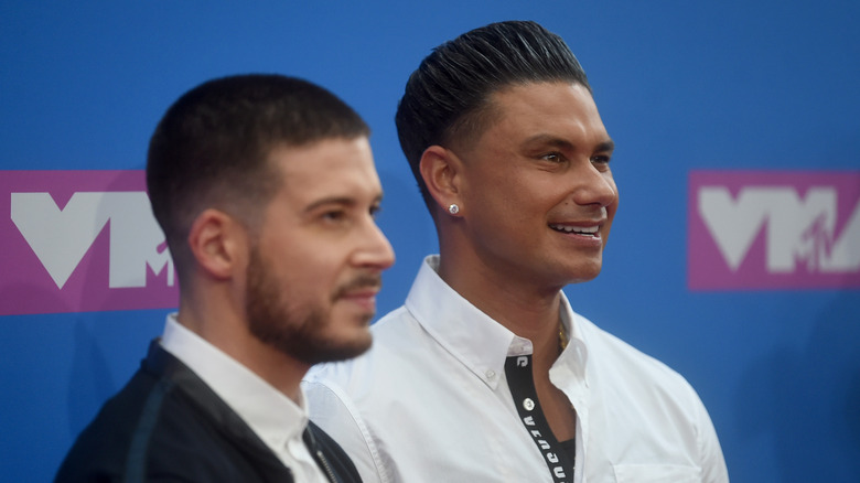 Pauly D and Vinny Guadagnino posing