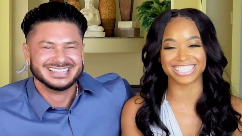 Pauly D and Nikki Hall smiling