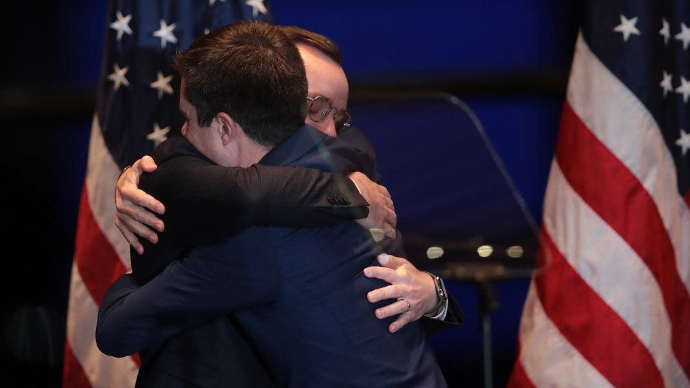 Pete and Chasten Buttigieg hugging