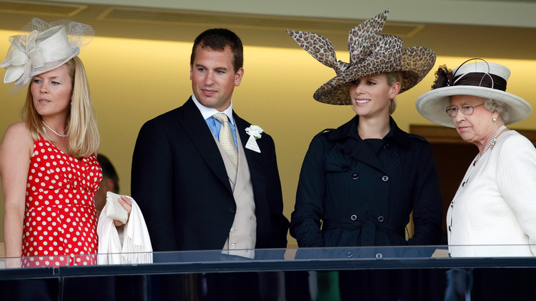 Autumn Kelly, Peter Phillips, Zara Tindall, Queen Elizabeth II