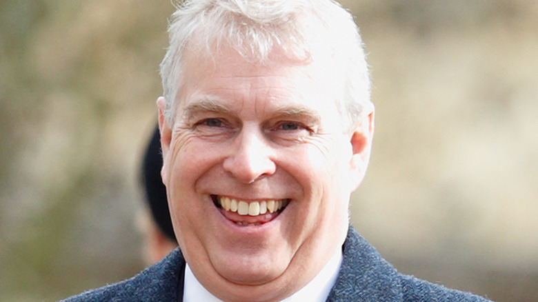 Prince Andrew smiling broadly